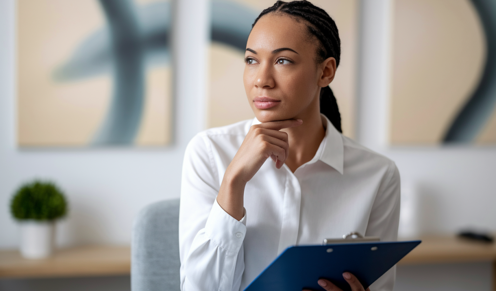 clinicien-bureau-bloc-notes-plante
