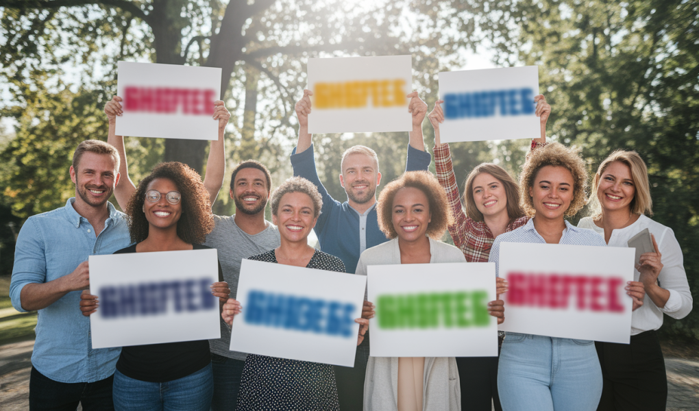 groupe-personnes-diverses-pancartes-soleil