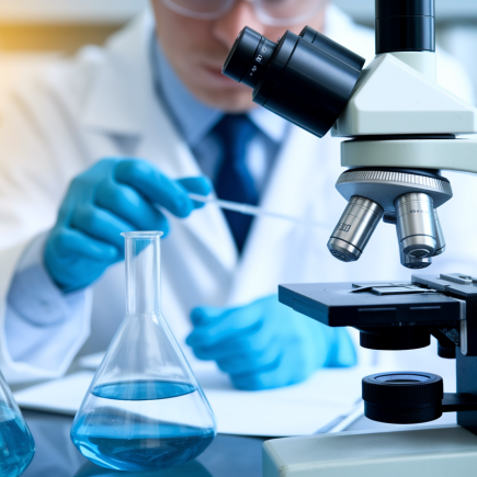 laboratoire-microscope-chercheur-blouse-blanche