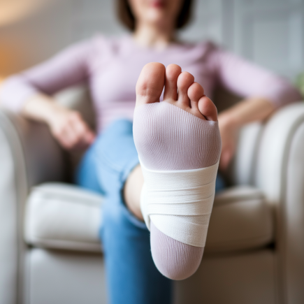 personne-pied-bandage-salon