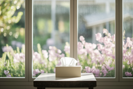 piece-lumineuse-grandes-fenetres-boite-mouchoirs-jardin-fleuri