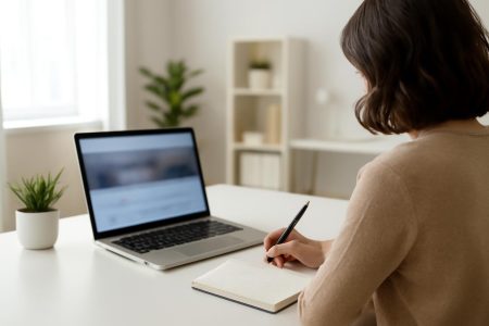 bureau-epure-ordinateur-carnet-personne