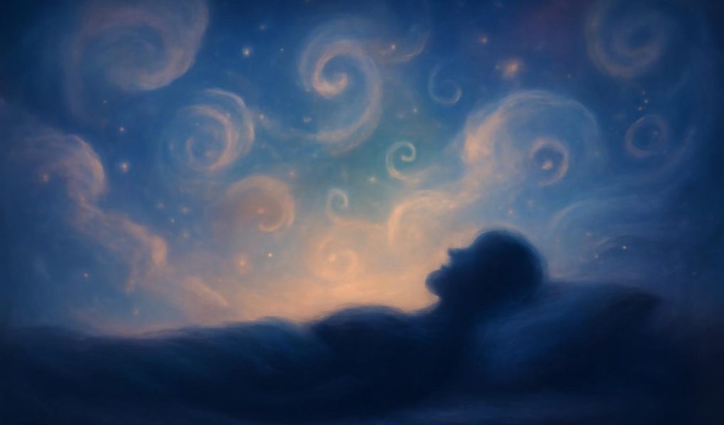 silhouette-lit-nuages-motifs-oniriques