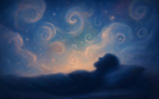 silhouette-lit-nuages-motifs-oniriques