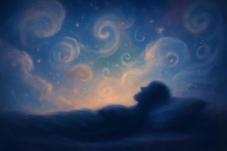 silhouette-lit-nuages-motifs-oniriques