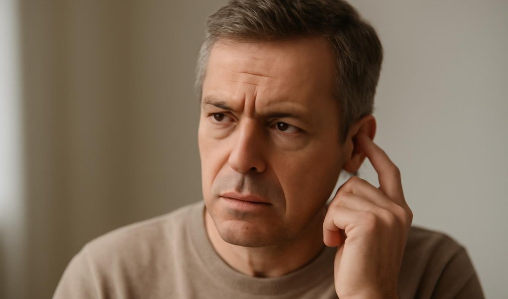 personne-preoccupee-touchant-oreille