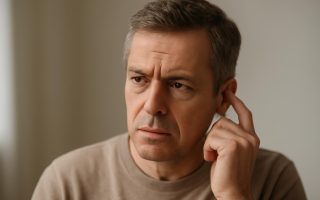 personne-preoccupee-touchant-oreille