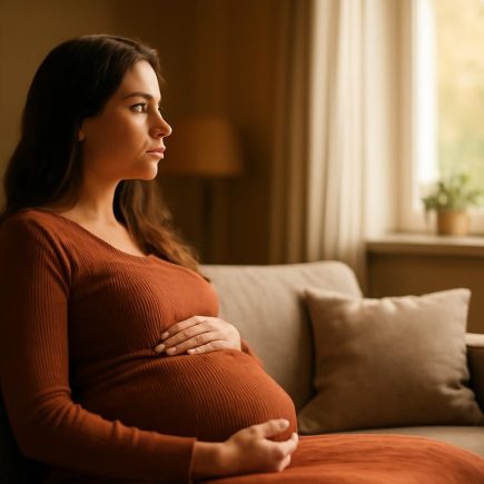 femme-enceinte-salon-ensoleille-serene